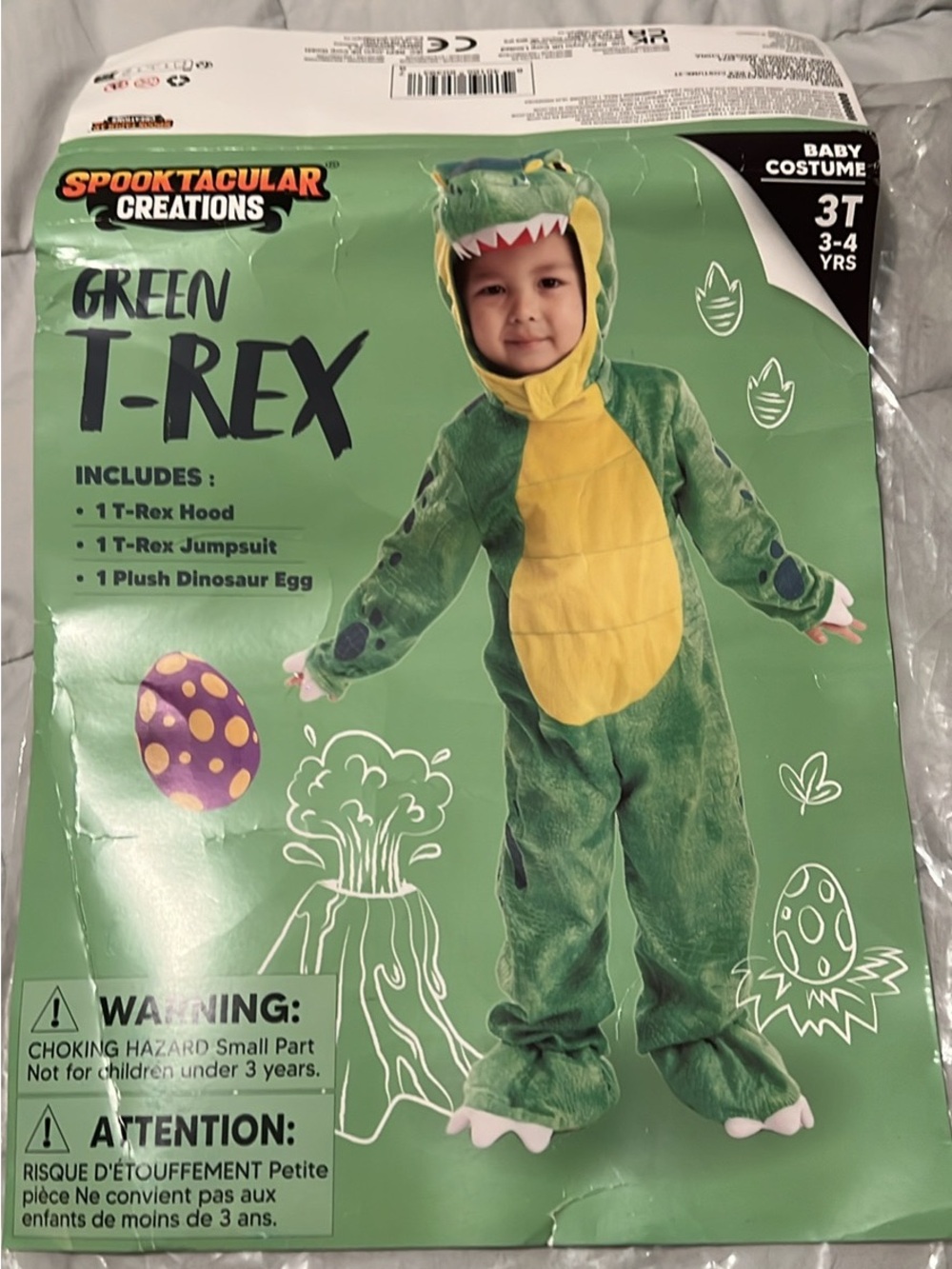 Green T-Rex Baby Costume (3T)